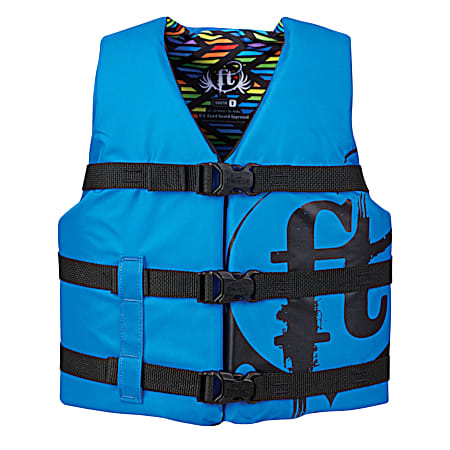 FULL THROTTLE Youth Blue Nylon Water Sports Vest