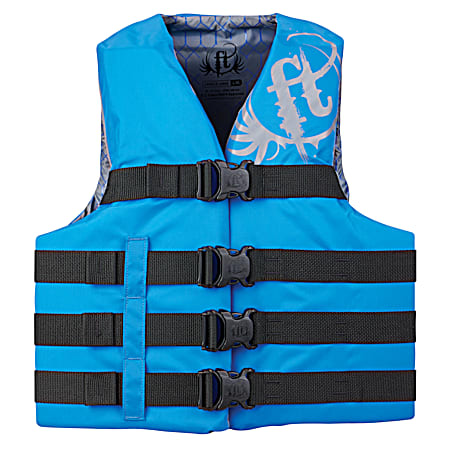 FULL THROTTLE Adult 2X-Large/4X-Large Blue Nylon Sports Vest