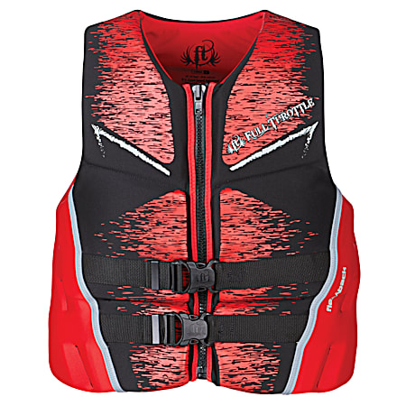 FULL THROTTLE Adult X-Large Red/Black Hinged Rapid-Dry Flex-Back Vest