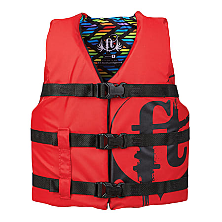 FULL THROTTLE Youth Red Nylon Water Sports Vest