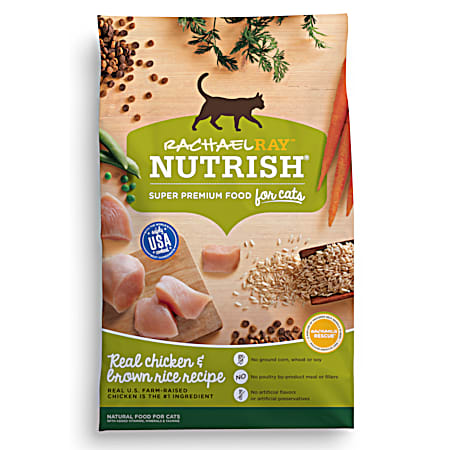 Rachael Ray Nutrish Adult Real Chicken & Brown Rice Recipe Dry Cat Food