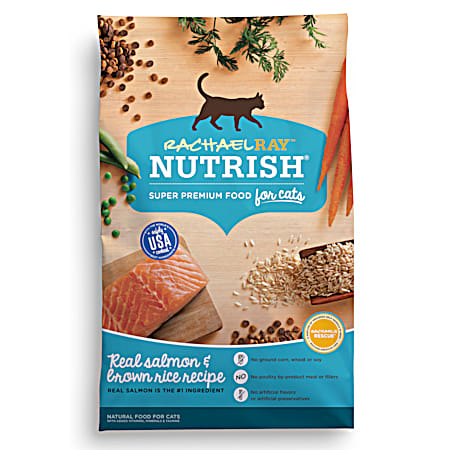 Rachael Ray Nutrish Adult Real Salmon & Brown Rice Recipe Dry Cat Food