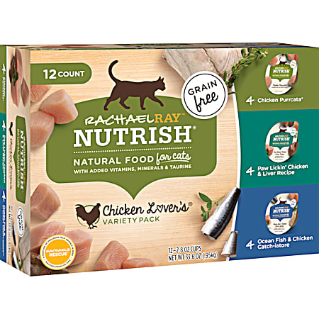 Chicken Lover's 2.8 oz Adult Variety Grain Free Wet Cat Food - 12 Pk