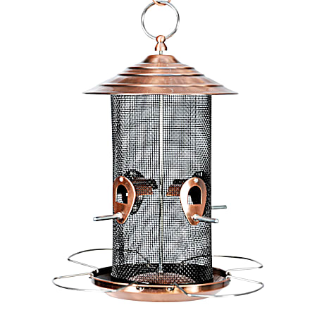 Brushed Copper Nyjer Thistle Bird Feeder