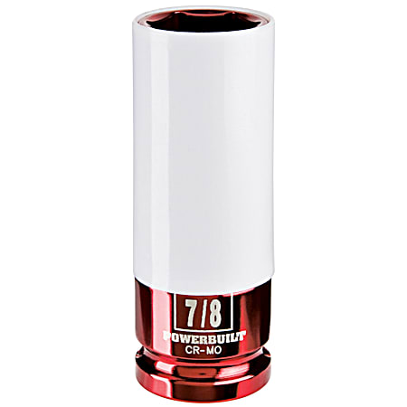 1/2 in Drive x 7/8 in Thin Wall Red/White Lug Nut Socket - 941044