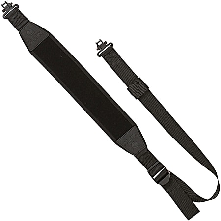 Cascade Black Heavy-Duty Neoprene Gun Sling w/ Swivels