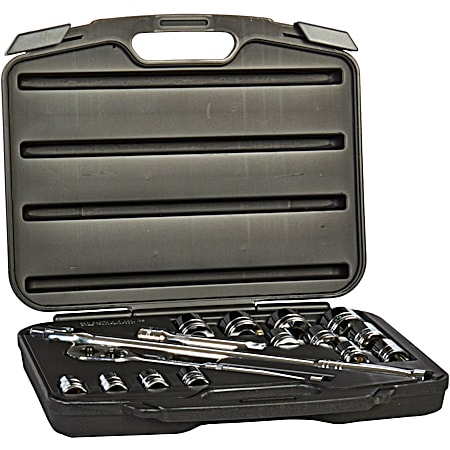 Pro-Grade 1/2 in Drive SAE Socket Set - 16 Pc