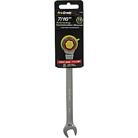 Pro-Grade 7/16 in Ratcheting Combo Wrench