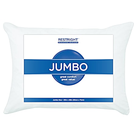 REST RIGHT Jumbo Standard White Pillow