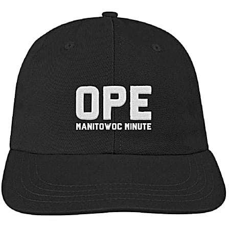 Adult Black OPE Manitowoc Minute Structured Low Profile Snapback 6-Panel Cotton Cap
