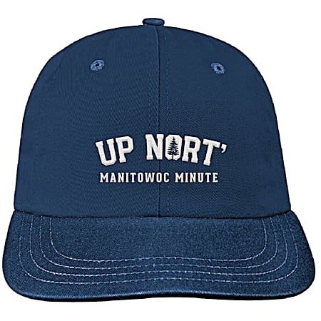 Adult Navy Up Nort' Manitowoc Minute Structured Low Profile Snapback 6-Panel Cotton Cap