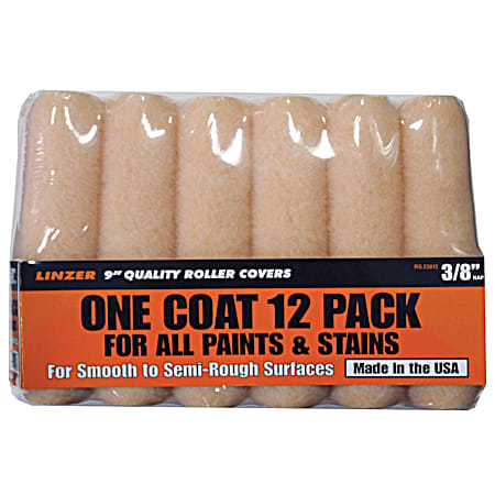 One Coat 9 in Paint Roller Covers - 12 Pk