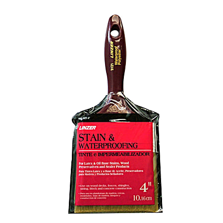 Linzer Stain & Waterproofing 4in Polyester Brush