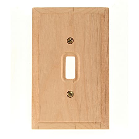 Amerelle Traditional Wood Wallplate - Toggle/Unfinished