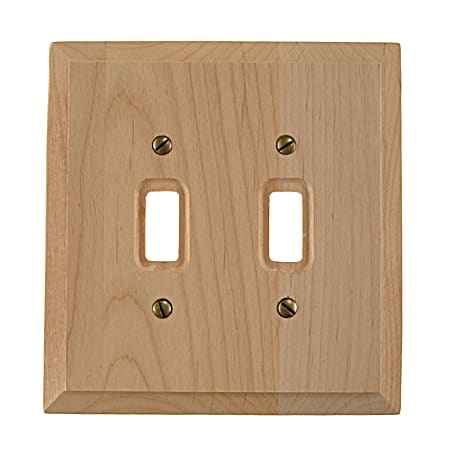 Amerelle Traditional Wood Wallplate - Double Toggle