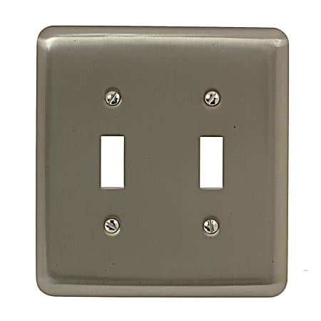 Amerelle Round Corner Wallplate - Double Toggle
