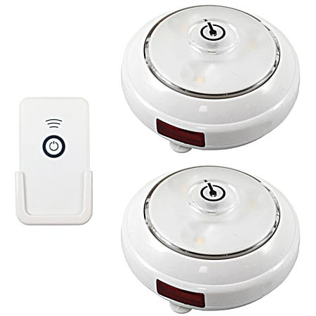 Rite-Lite LED Swiveling Puck Light with Remote - White