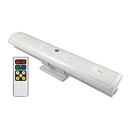 White LED Swivel Clamp Bar Light w/ Remote
