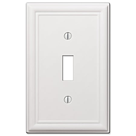 Amerelle Chelsea White Steel - 1 Toggle Switchplate