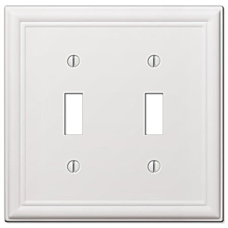 Amerelle Chelsea White Steel - 2 Toggle Switchplate