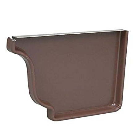 Amerimax 5 in. Right End Cap - Brown