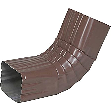 2 in. x 3 in. Front Downspout A Elbow - Brown