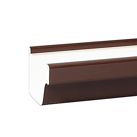 Amerimax 5 in x 10 ft Brown Vinyl Traditional K-Style Gutter
