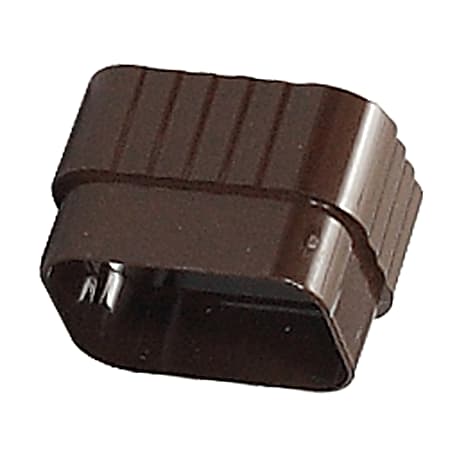2 x 3 Brown Vinyl Traditional Downspout Connector
