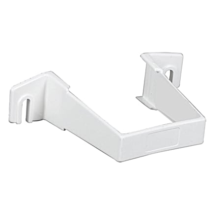 2 in White Vinyl Square Contemporary Downspout Hanger Clip