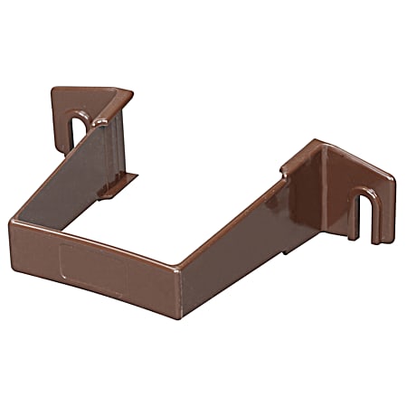 2 in Brown Vinyl Square Contemporary Downspout Hanger Clip
