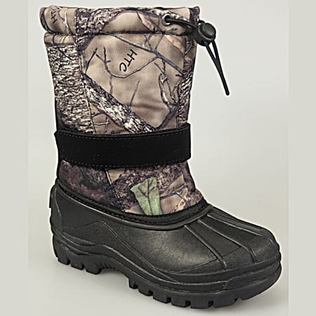 Kids' Camo Pull On Winter Boots