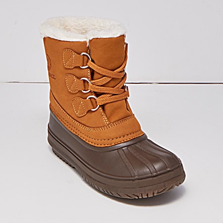 Kids' Brown Fur Lined Boots