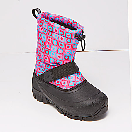 Kids' Pink Pull On Winter Boots