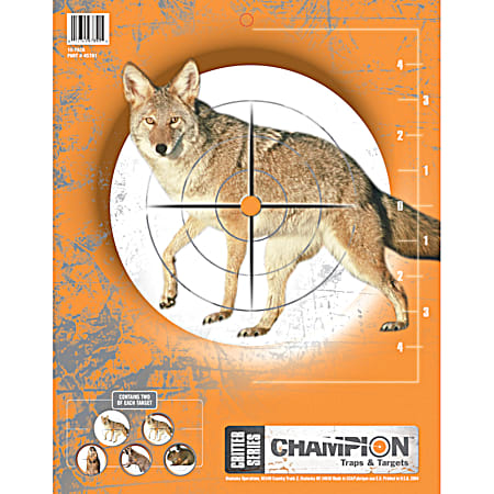 Champion Vital Zone 11 in x 14 in Critter Series Targets - 10 Pk