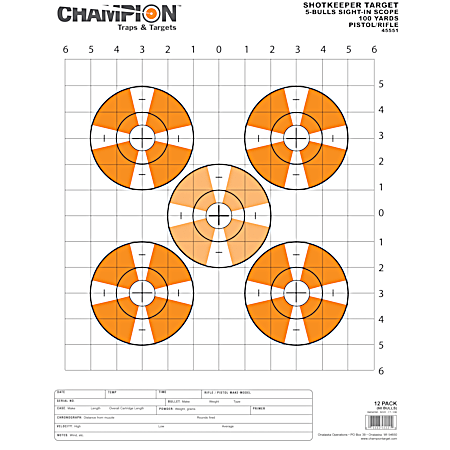 Champion Shotkeeper 14 in x 18 in Sight-In Targets - 12 Pk