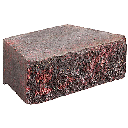 Windsor Stone Retaining Wall Block - Red/Charcoal