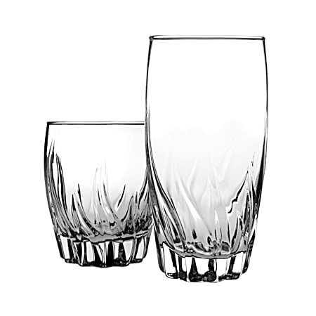 Central Park Glass Drinkware Set - 16 Pc