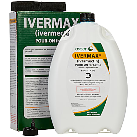 Ivermax 2.5 L Ivermectin Pour-On for Cattle - Parasiticide