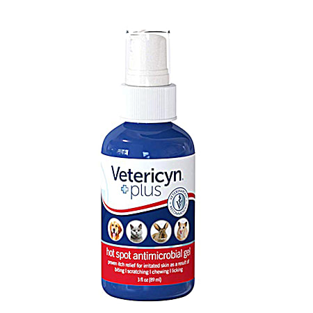 3 oz Hot Spot Antimicrobial Gel for All Animals