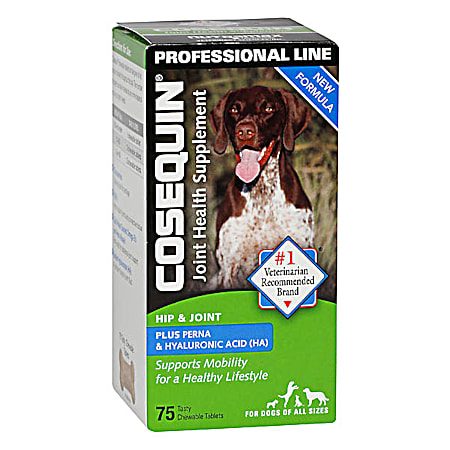 COSEQUIN Plus Perna & Hyaluronic Acid Standard Hip & Joint Supplement for Dogs