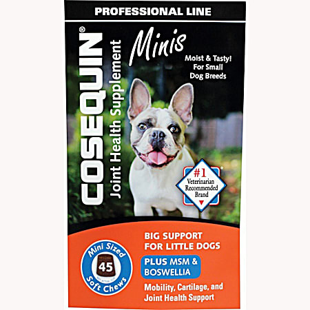 COSEQUIN Plus MSM & Boswellia Minis Joint Health Supplement for Small Dogs