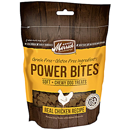 Power Bites Grain-Free Real Chicken Recipe Soft & Chewy Dog Treats, 6 oz