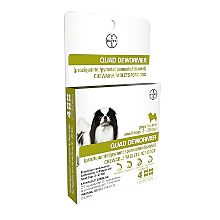 Bayer 22.7 mg Small Dogs Quad Dewormer - 4 Ct