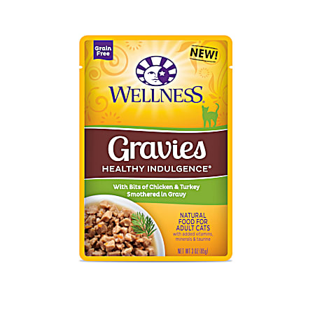 Wellness Gravies Healthy Indulgence w/ Chicken & Turkey in Gravy for Cats