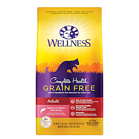Wellness Complete Health Grain Free Adult Salmon & Salmon Meal Recipe Dry Cat Food