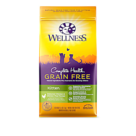 Wellness Complete Health Grain Free Kitten Deboned Chicken & Chicken Meal Recipe Dry Cat Food