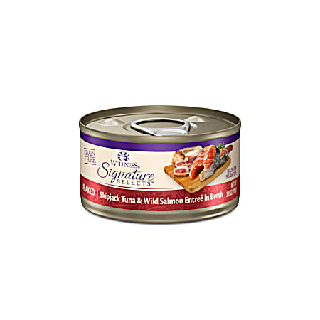 Wellness CORE Signature Selects Flaked Skipjack Tuna & Wild Salmon Entree in Broth Wet Cat Food
