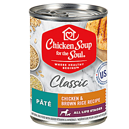 Chicken Soup for the Soul Classic Chicken & Brown Rice Recipe Paté Wet Dog Food