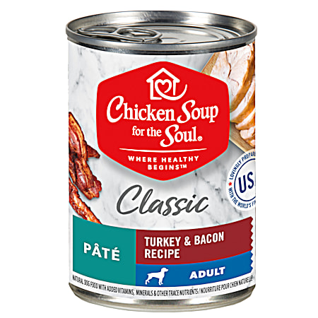 Chicken Soup for the Soul Classic Turkey & Bacon Recipe Paté Wet Dog Food