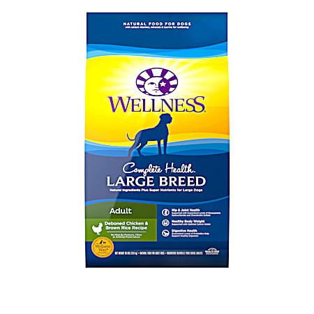 Wellness Complete Health Large Breed Deboned Chicken & Brown Rice Recipe Adult Dry Dog Food